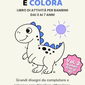 Unisci i puntini e colora Aktivitetsbok för barn