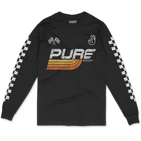 Pure Racer Checkers Basic 2 Långärmad T-shirt (Herr)