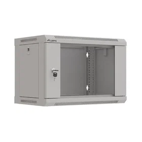 Lanberg 6U 540x350 Armoire Murale Porte en Verre Grise