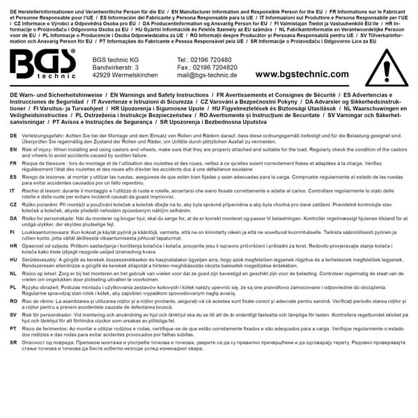 BGS Technic Double-Swivel-Castor 50 mm