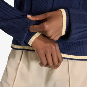 Adidas Cable Knit Firebird Full Zip Sweatshirt (Dam)