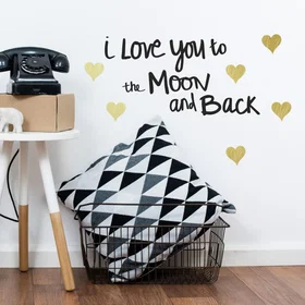 RoomMates I Love You To The Moon And Back Wallstickers
