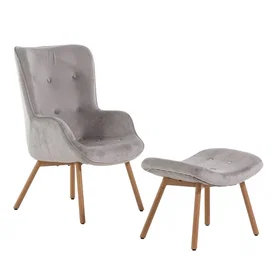 Siediti Fauteuil de lecture et de détente avec repose-pieds
