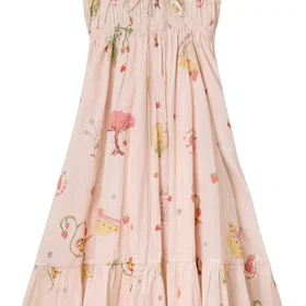 Six Ames Anne Print V-hals 3/4 Erm Kort Kjole