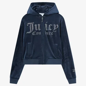 Juicy Couture Huvtröja Velour Full Zip Hoodie (Dam)