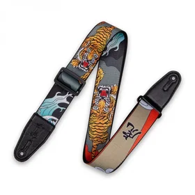 Levys MPD2-124 Prints Polyester w Leather Ends 2" Japanese Tiger