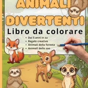 Animali divertenti färgläggningsbok