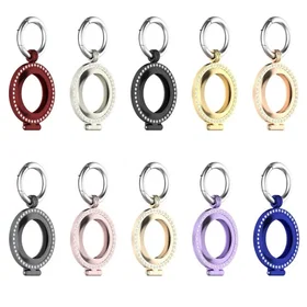 AirTags Rhinestone Ljuslila Nyckelring