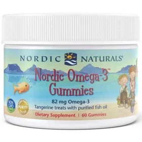 Nordic Naturals Omega-3 Tangerine Treats 82mg 60 Gummies