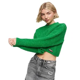 Superdry Vintage Textured Crop Sweater (Dame)