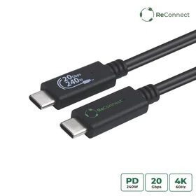 MicroConnect ECO-USB3.2CC0.5 USB-C till USB-C USB 3.2 Gen 2x2 100W 50cm