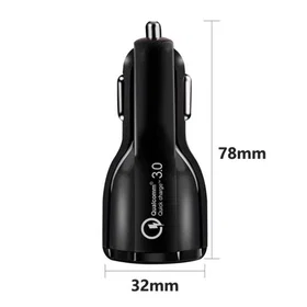 Cadorabo Dobbelt USB Lader 3.0 Quick Charge for Bil 30W