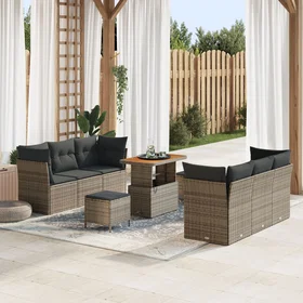 vidaXL Garden Sofa Set with Cushion 9 Pieces 3363393