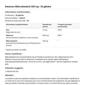 Swanson Beta-Sitosterol 320mg 30 Kapslar