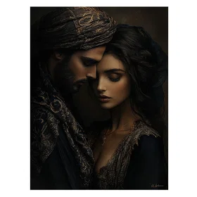 UnUnDone Tableau Couple & Fleurs Alu Dibond 60x80