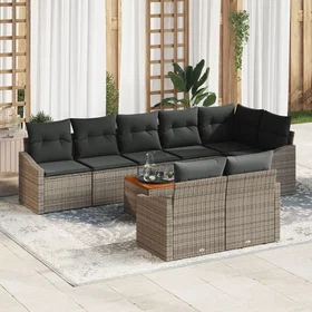 vidaXL Garden Sofa Set with Cushion 9 Pieces 3347846