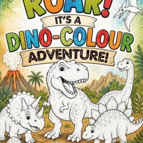 Roar ! It's A Dino-Colour Adventure Färgläggningsbok