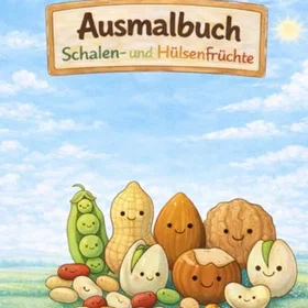 Ausmalbuch Schalen- och Baljväxter Färgläggningsbok för Barn