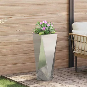vidaXL Planter Galvaniserat Stål 30x30x75cm 883777