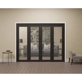 Rohden Bi-Fold Door Set Black 1 Lite 2517 x 2060mm 05059519550532