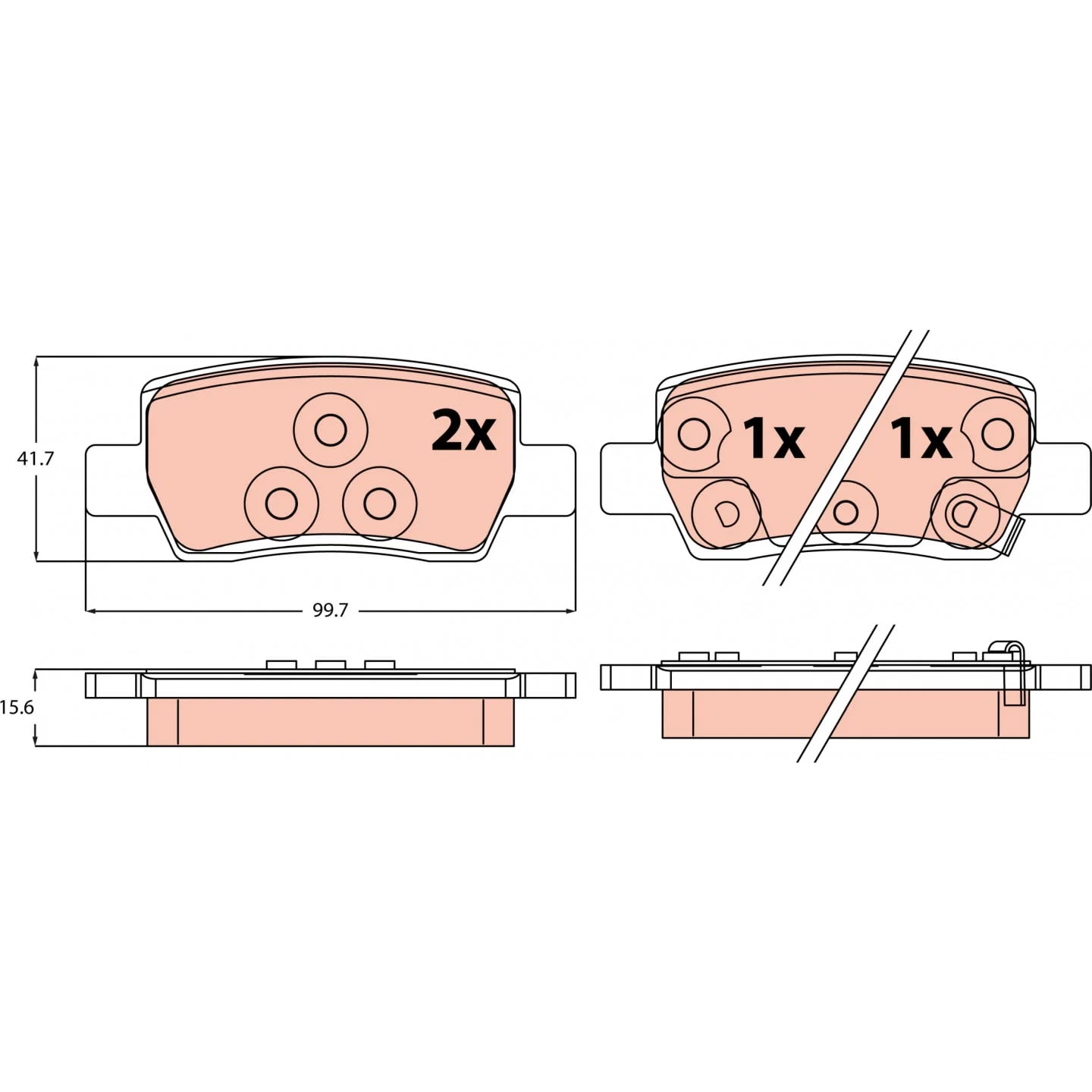 TRW Disc Brake Pad Set GDB2539