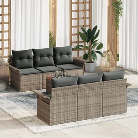 vidaXL Garden Sofa Set with Cushion 7 Pieces 3347272