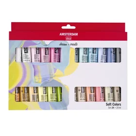 Amsterdam Akrylfärg Soft Colors Set 24x20ml