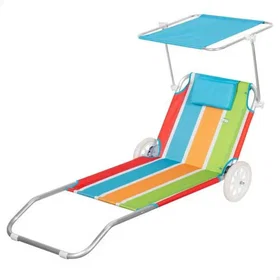 Aktive Chariot de Plage Solarium 52x117x62cm