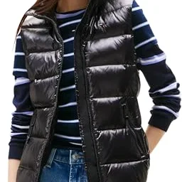 Tommy Jeans Tjw Slim Zip Print Down Väst (Dam)