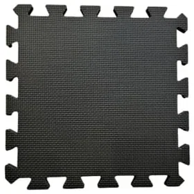Warm Interlocking Floor Tiles Black 20x18ft