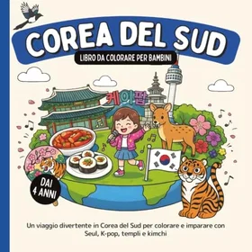 COREA del Sud Färgläggningsbok för Barn