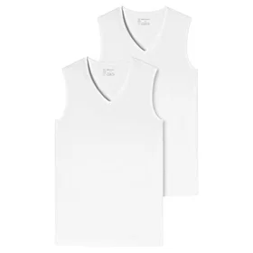 Schiesser 2 Pack Débardeur Col V à Épaules Larges Coton Biologique (Hommes)