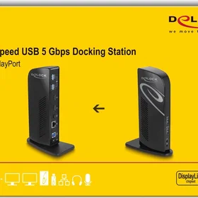 DeLock 87728 Dockingstation USB 3.2 Gen1 2 x DP 1GbE