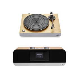 Roberts Stylus Luxe Blutune 300L DAB+ BT CD USB Sound System Wood HiFi Package