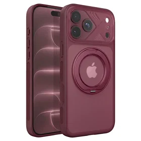 Pango Étui pour iPhone 18 Pro avec Dos Translucide et Anneau Rotatif