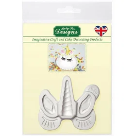 Katy Sue Enhörningsöron, horn och fransar, silikonform