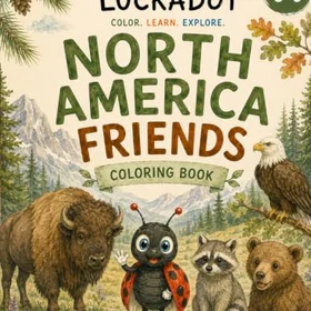 Luckadot North America Friends Färgläggningsbok för barn