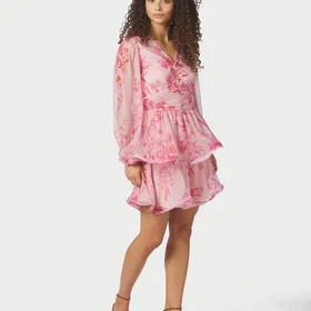 Neo Noir Rivana Print Chiffon Kjole