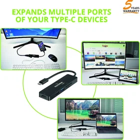 Tecnoware 5-in-1 USB-C Multiport Adapter (B09BFR79SR)