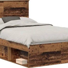 vidaXL Sängram med huvudgavel 120x190cm 3411044