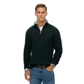 Superdry Classic Cable Halvdragad Sweatshirt (Herr)