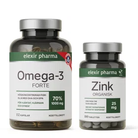Elexir Pharma Omega-3 Zink Immunpaket 132+100 Capsules