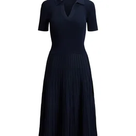 Ralph Lauren Rib-Knit Short-Sleeve Dress