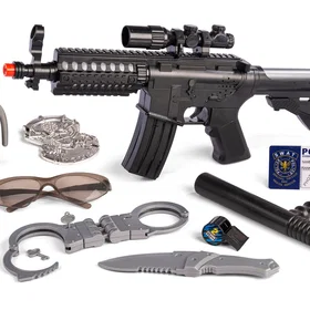 VN Toys Police Machine Gun Carry Bag Set