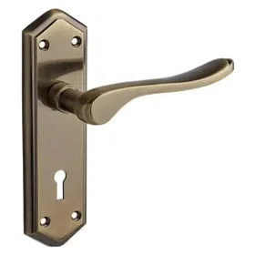 Designer Lever Lock Door Handle Antique Brass