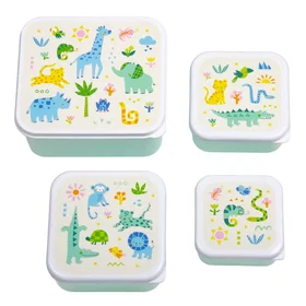 A Little Lovely Company Jungle Lunch & Snack Box Set
