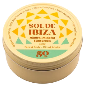 Sol de Ibiza Natural Mineral Sunscreen SPF50 100g