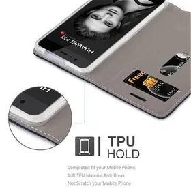 Cadorabo Wallet Case with Magnetic Closure Kickstand and Card Slot for Huawei P1