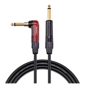 Studiospares Neutrik Silent Mogami Câble de Guitare à Embout Anglé 10m Noir
