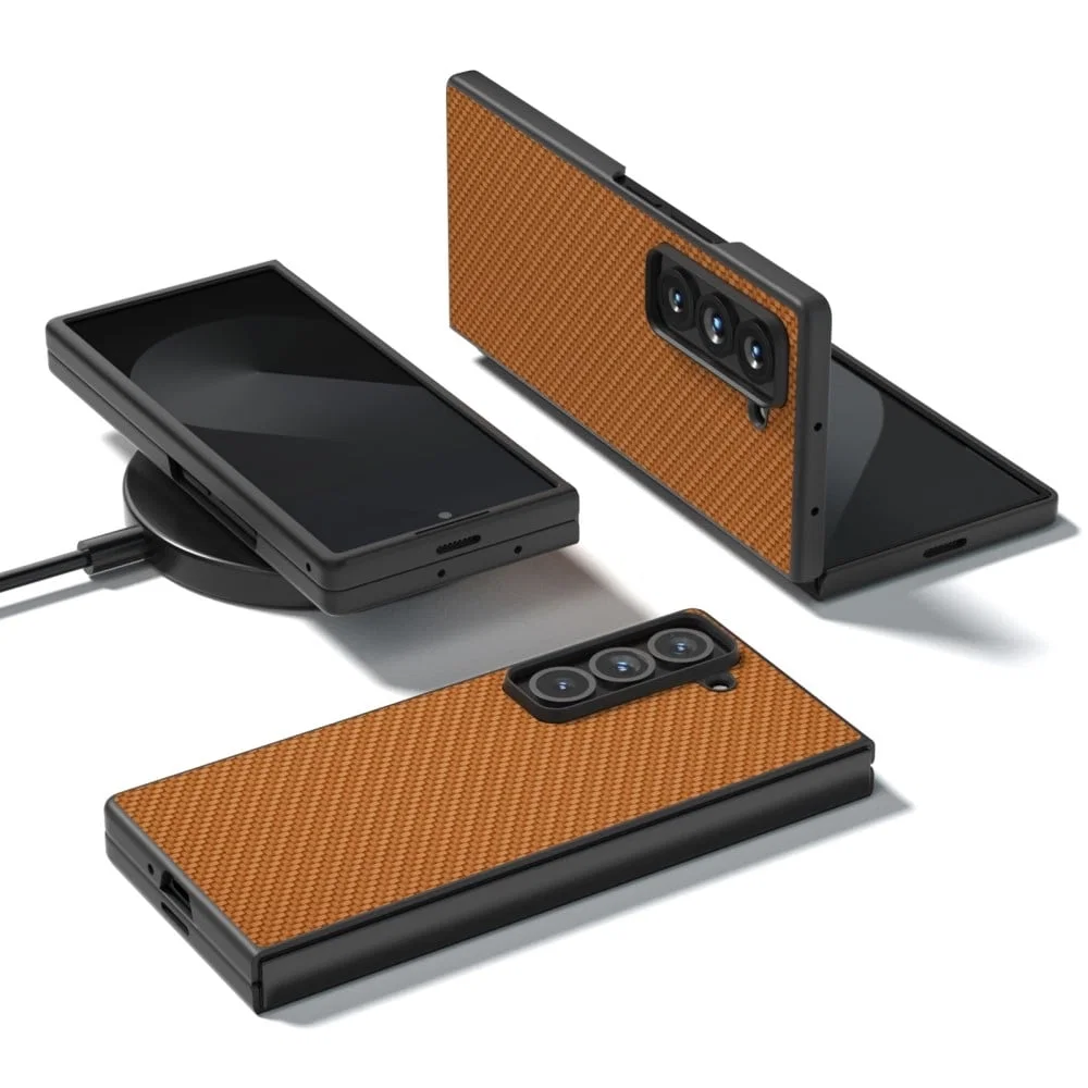 Samsung Carbon Fiber Texture Vegan Leather Case for Galaxy Z Fold